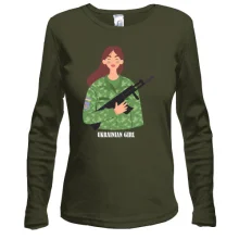 Лонгслив Ukrainian girl (Military)