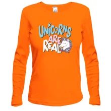 Лонгслив Unicorns are real