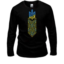 Чоловічий лонгслів Вишиванка з гербом ОУН (Вишивка)