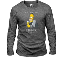 Лонгслив "Гомер - Dinner is coming"