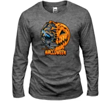 Лонгслив Halloween с черепом-тыквой