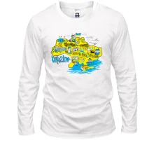 Лонгслив "Мультяшная карта Украины"