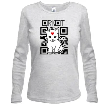 Жіночий лонгслів "QR кіт"