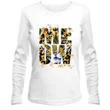 Лонгслив c леопардом "meow"
