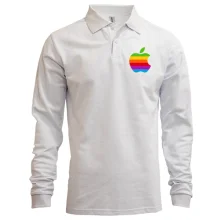 Чоловічий лонгслів поло Apple (веселка)