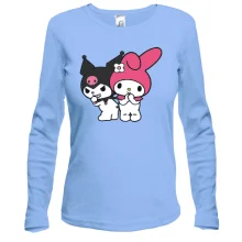 Жіночий лонгслів з Kuromi & My melody