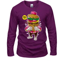Чоловічий лонгслів з бургером канібалом