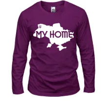 Лонгслив с картой "My HOME"