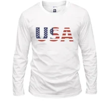 Мужской лонгслив с надписью "USA"