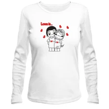 Лонгслив с парой Love is... (Вышивка)