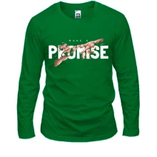 Лонгслив с принтом "Make a promise"