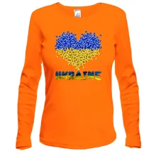 Лонгслив с сердечками "Ukraine"