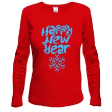 Лонгслив со снежинкой Happy New Year