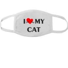 Тканинна маска для обличчя I love my cat