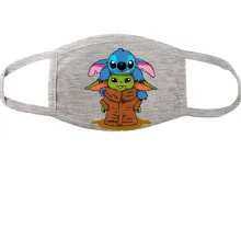 Маска Stitch and Baby Yoda