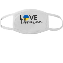 Маска LOVE Ukraine с флагом