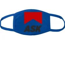 Маска с надписью "ASK"