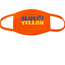 Тканинна маска для обличчя з патріотичним принтом "Blue Yellow"