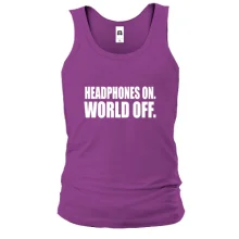 Чоловіча майка Headphones On - World Off