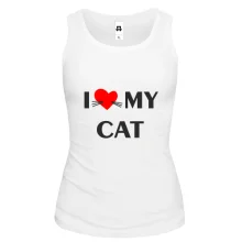 Жіноча майка I love my cat