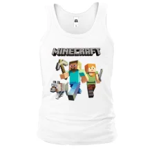 Майка со Стивом, Алекс и волком из Minecraft