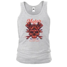Мужская майка Motor Red Skull