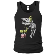 Майка Music is my life Динозавр