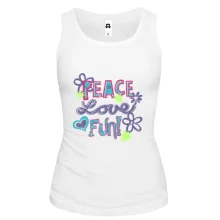 Майка Peace, love, fun
