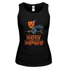 Майка Ведьма на метле - Happy Halloween