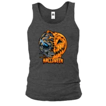 Майка Halloween с черепом-тыквой