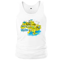 Майка "Мультяшная карта Украины"