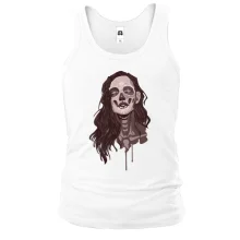 Майка girl makeup skull