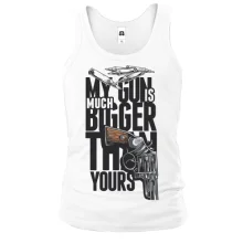 Чоловіча майка my gun is much bigger than yours
