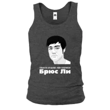 Майка с Брюсом Ли "Только тот, кто делает, чему-то научится"