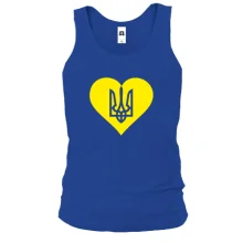 Чоловіча майка з гербом України в серце