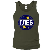 Майка с именем Глеб в круге