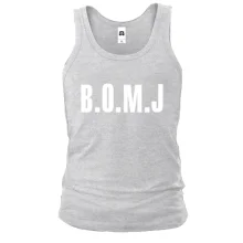 Майка с логотипом B O M J