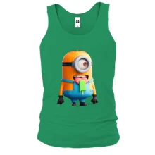 Мужская майка с миньоном "мороженка"