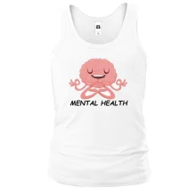 Майка с мозгом и надписью "Mental Health"