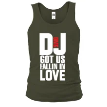 Чоловіча майка з написом DJ got us fallin in love