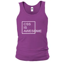 Майка с надписью "Css is awesome"