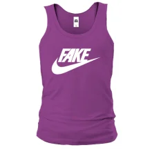 Майка с надписью "Fake" в стиле Nike