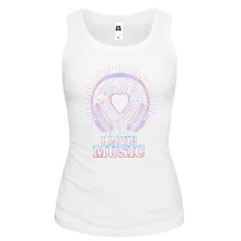 Майка с надписью "I love music"