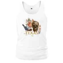 Мужская майка с нашивкой Texas Череп и Texas