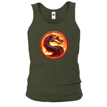 Майка с огненным логотипом Mortal Kombat