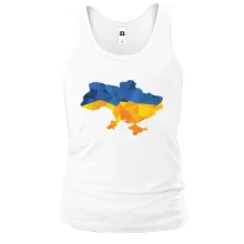 Майка с полигональной картой Украины