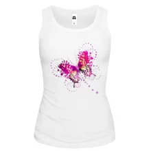 Женская майка с розовой бабочкой