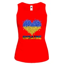 Майка с сердечками "Ukraine"