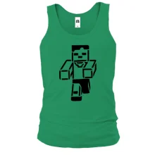 Майка с силуэтом персонажа Minecraft