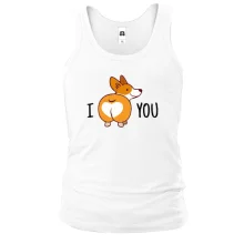 Майка с собачкой "I love you"
